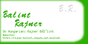 balint rajner business card